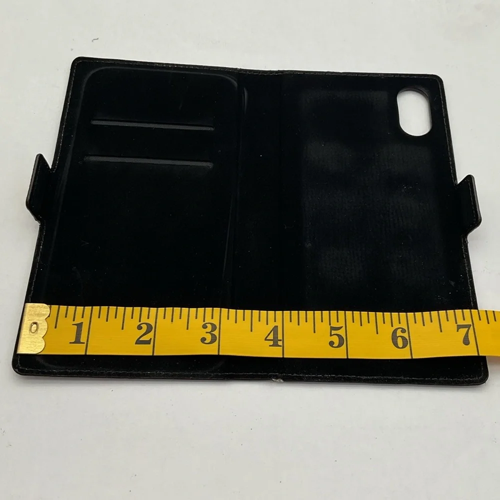 Kate‎ Spade Black and Gold Folio Phone Case phone removeble
